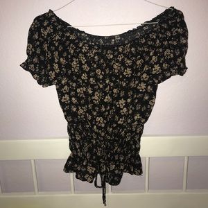 Black floral Papermoon summer top
